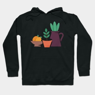 Minimal Plants With Pots Still Life Hoodie